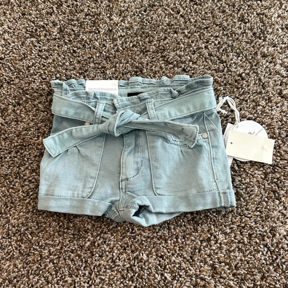 NWT!! High-Waist Tie-Belt Toddler Joe’s Jean Shorts 2T